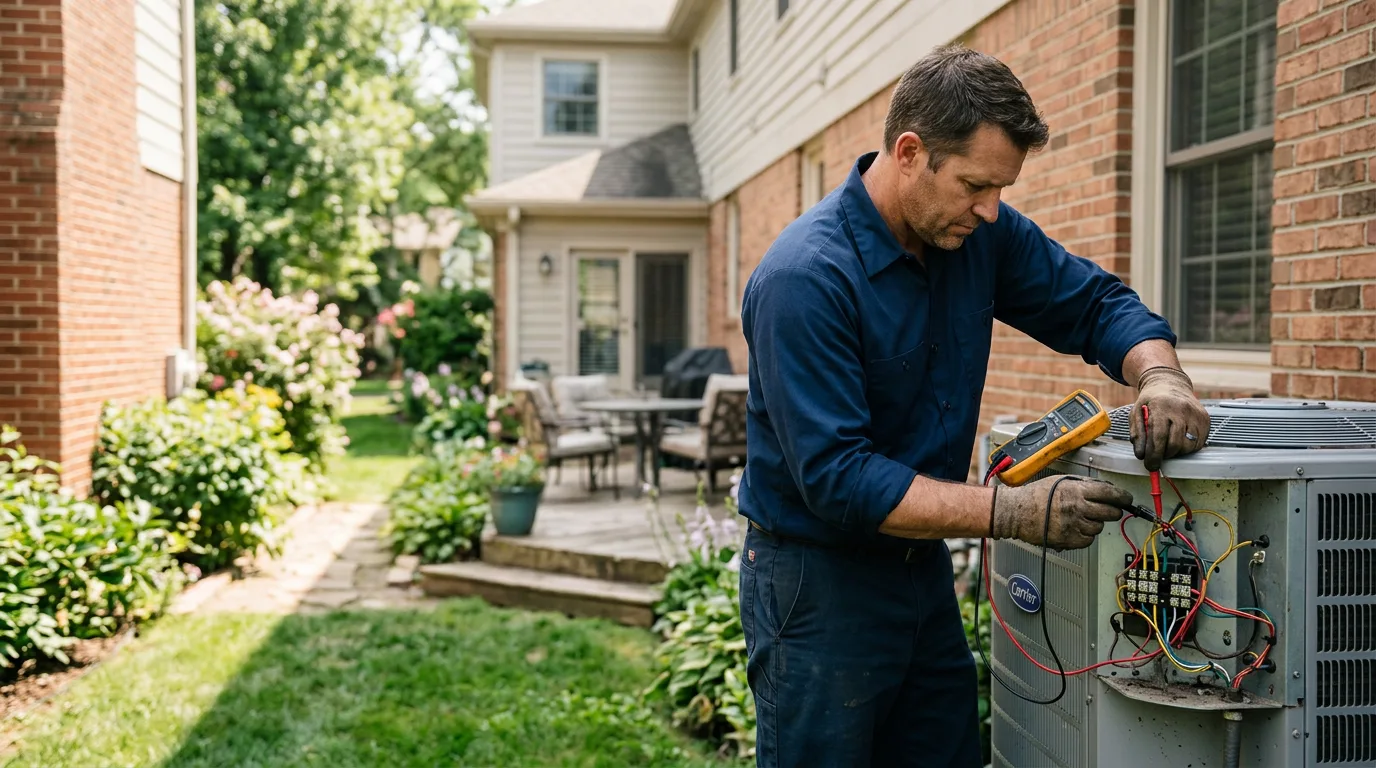HVAC technician working near Wrightwood, CA